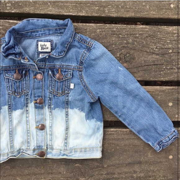 Upcycle Distressed Bleached Boyfriend Denim Jacket